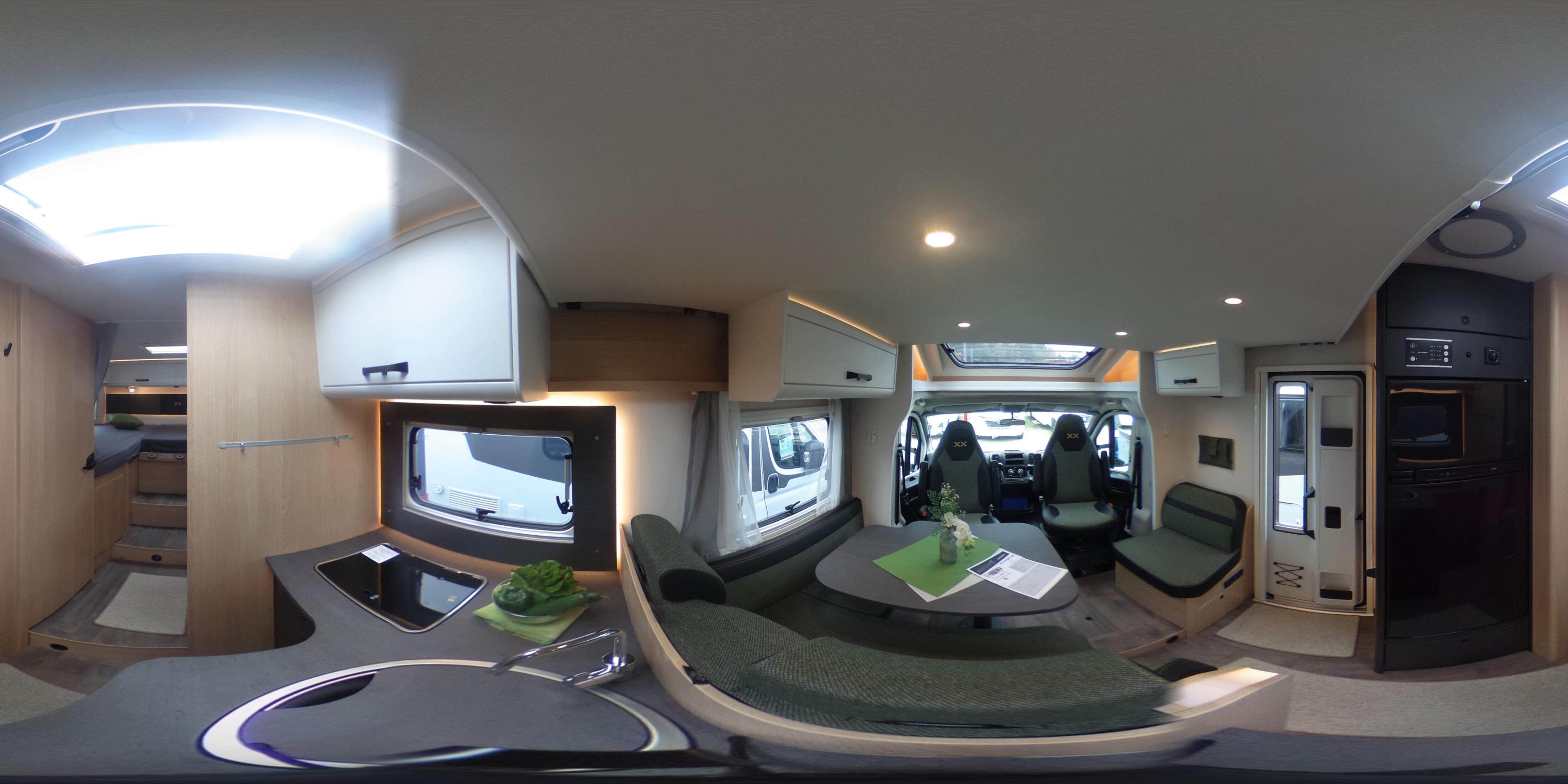 360° Ansicht Sunlight T XX 68 8G-Autom., Hubbett, Fußbodenheizung