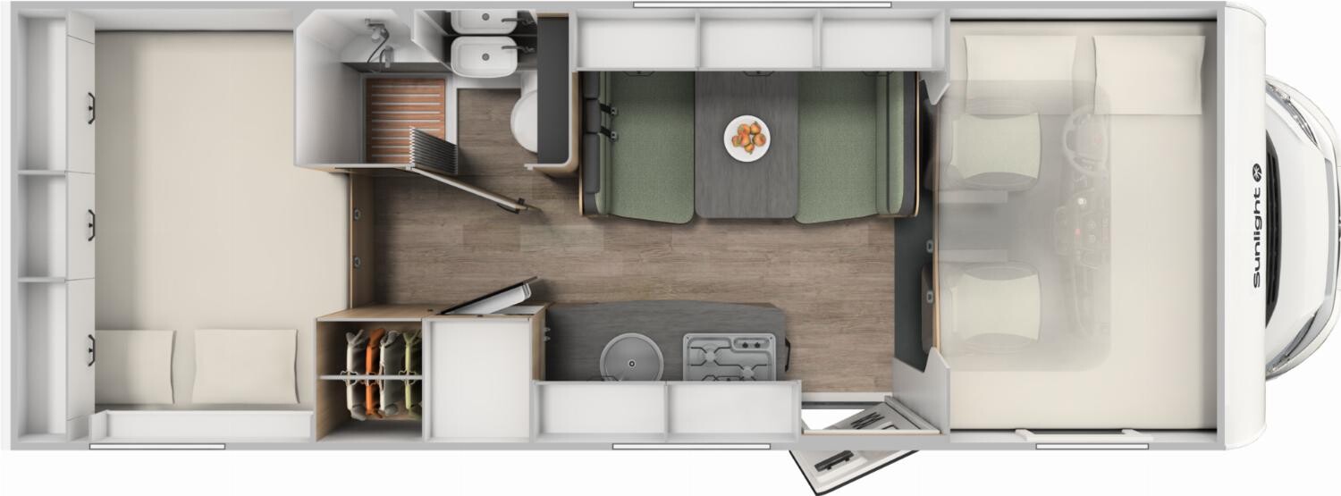 Grundriss Sunlight A 70 Markise, Navi+Kamera