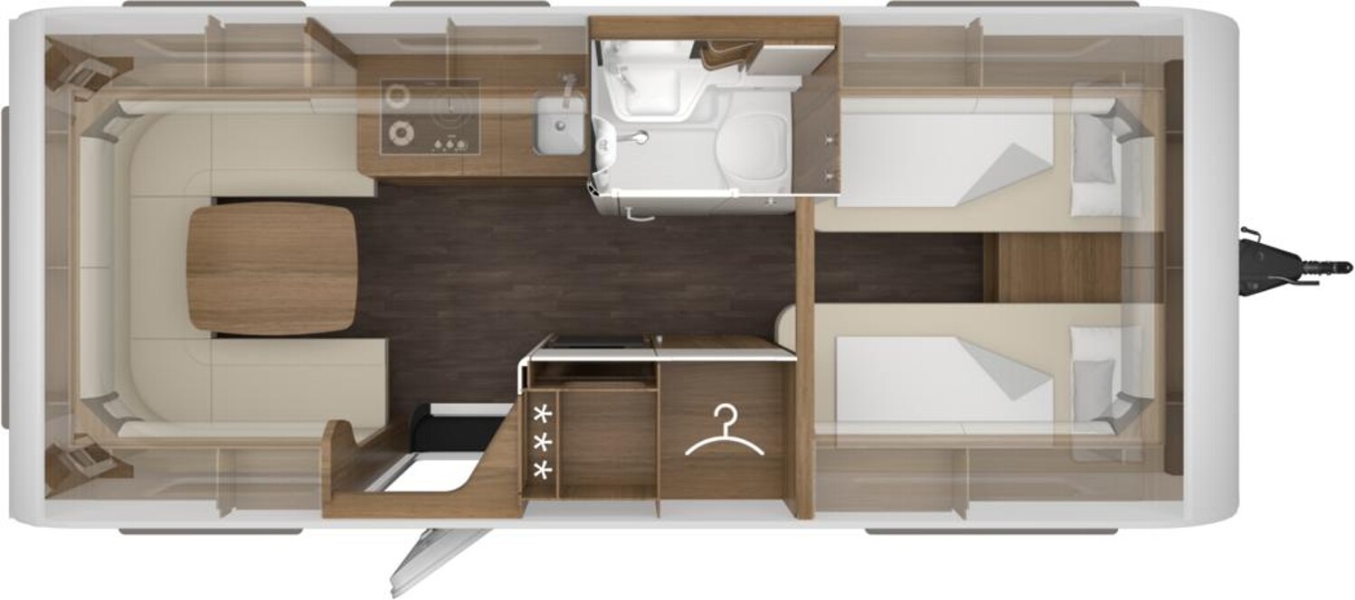 Grundriss Tabbert Vivaldi 550 E 2.3 Combi6E, Exterieur-Paket