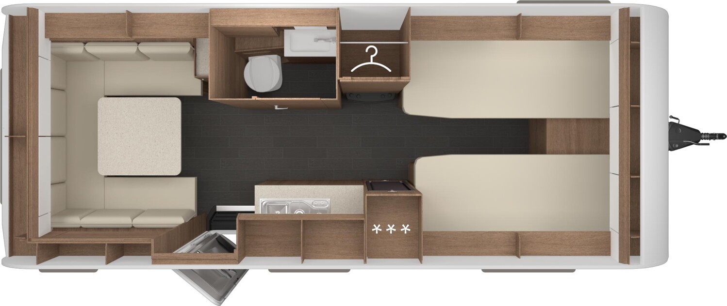 Grundriss Tabbert Senara 550E 2.3 Licht / Premium Interieur Pake